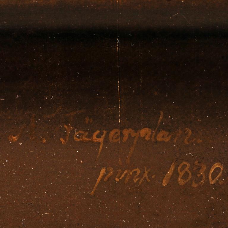 AXEL JOHAN FÄGERPLAN, olja på duk, signerad samt daterad 1830.