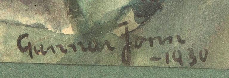 Gunnar Jonn, a signed and dated water color.
