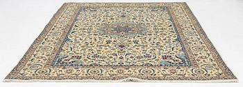 Rug, Nain, part silk, approx. 300 x 203 cm.