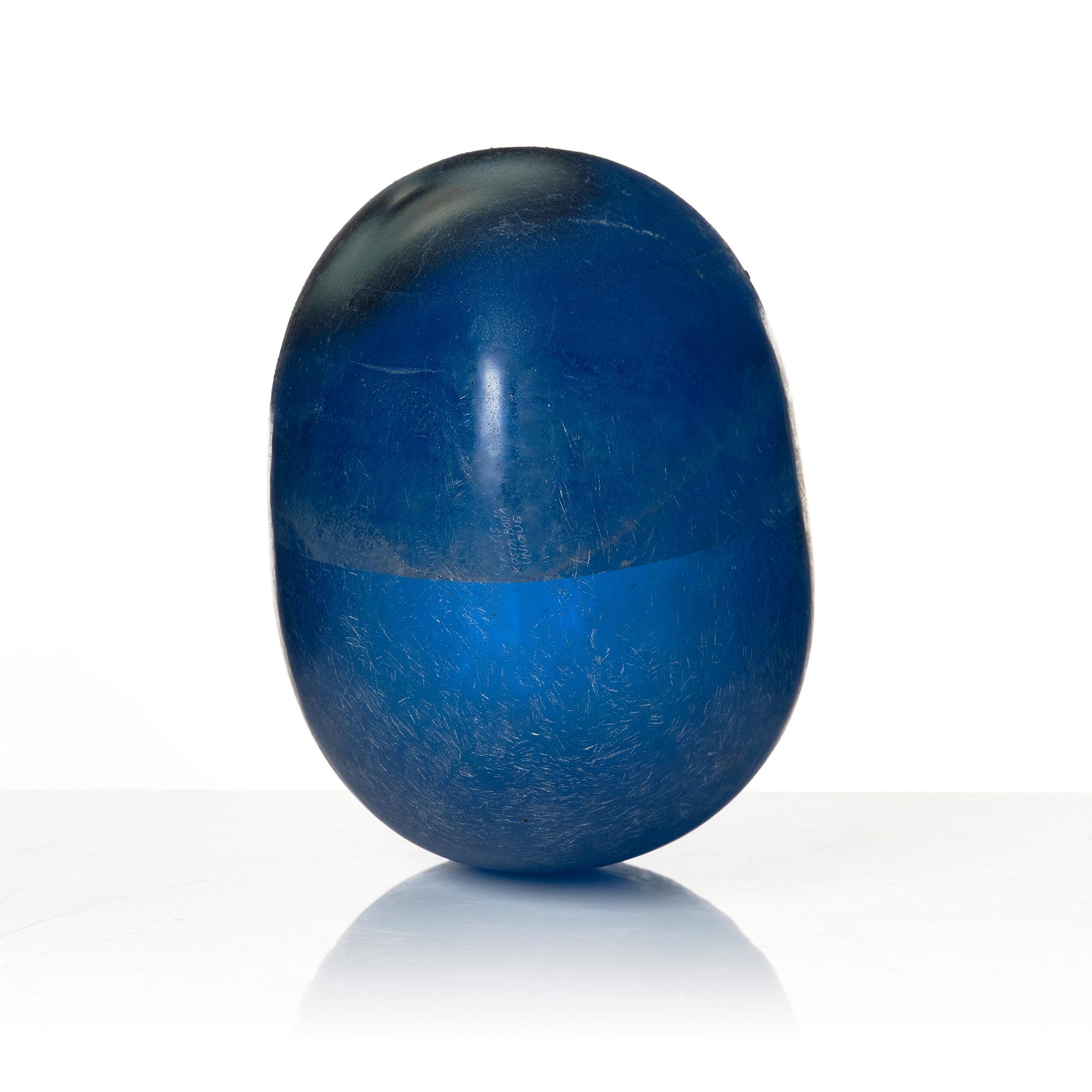 Bertil Vallien, a unique sand cast glass sculpture, 'Resting head', Kosta Boda, Sweden.
