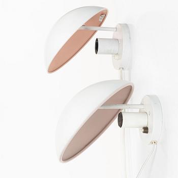 Poul Henningsen, a pair of 'PH hat' wall lamps, Louis Poulsen, Denmark.