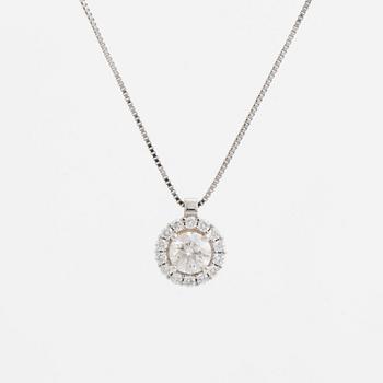 Brilliant cut diamond necklace.