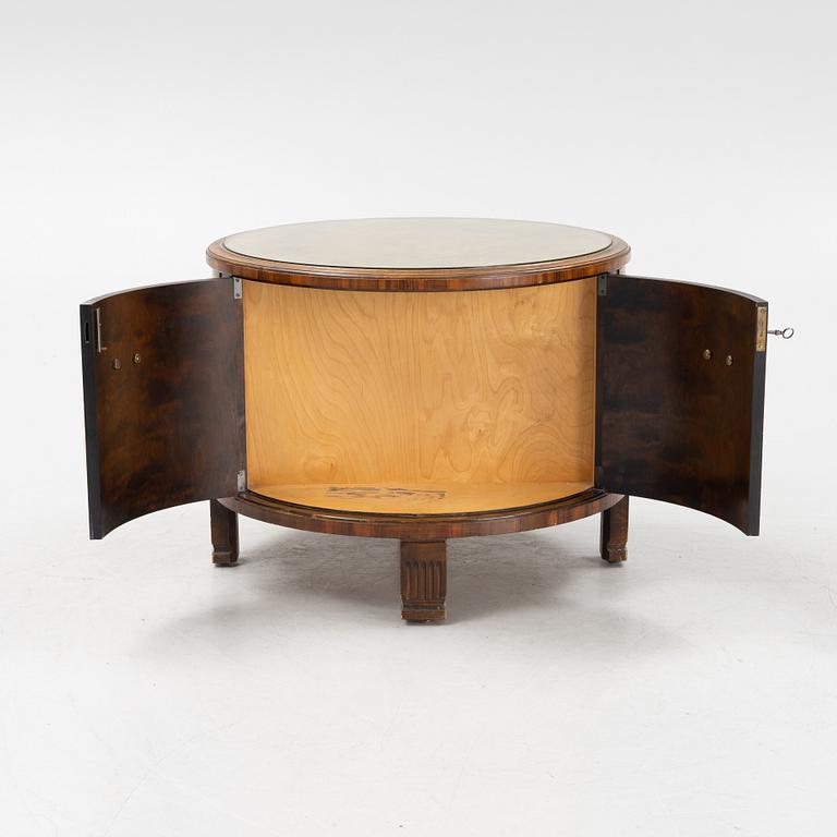 A stained birch smoking table, 1930's.