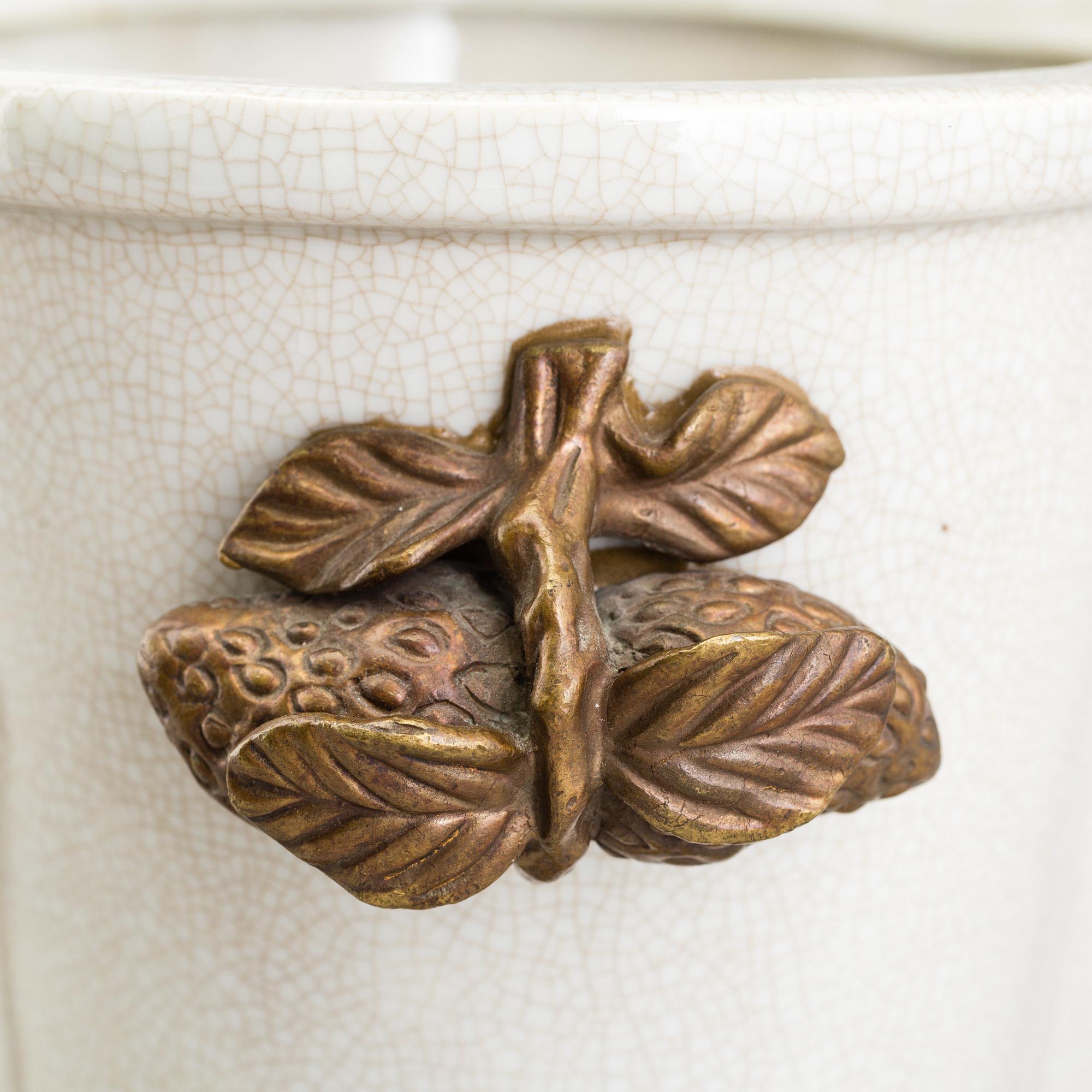 YTTERFODER, JARDINIERE, 5 ST. porslin, G&C, Danmark, 1900-talets andra hälft.