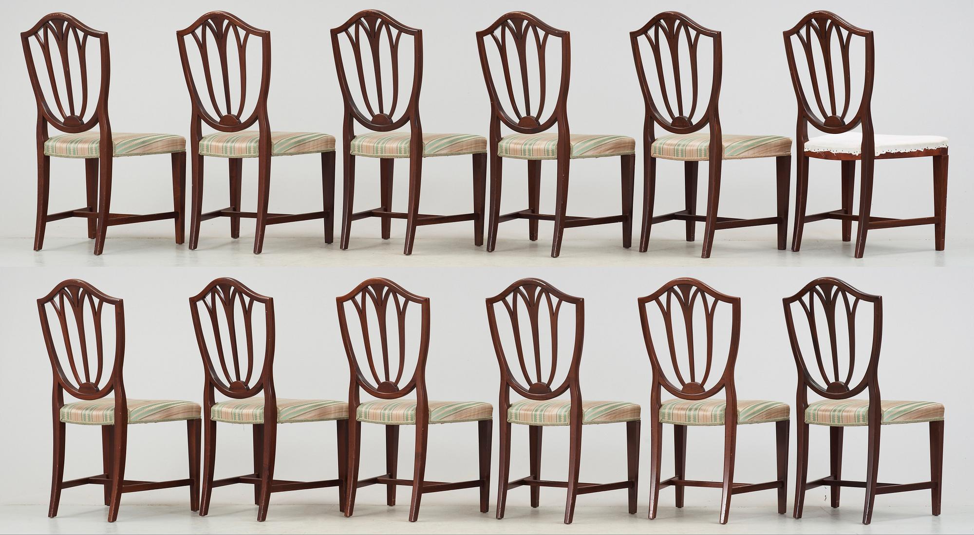 MATSALSAGRIUPP, 15 delar, regency stil, JOC, Vetlanda, sent 1900-tal.