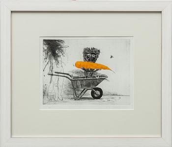 PG Thelander, Composition with a Carrot in a Wheelbarrow.