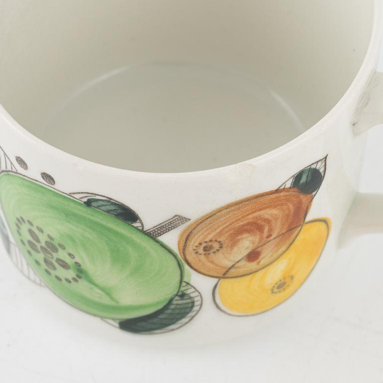 Hertha Bengtson, two 'Fructus' coffee cups with saucer, Rörstrand.