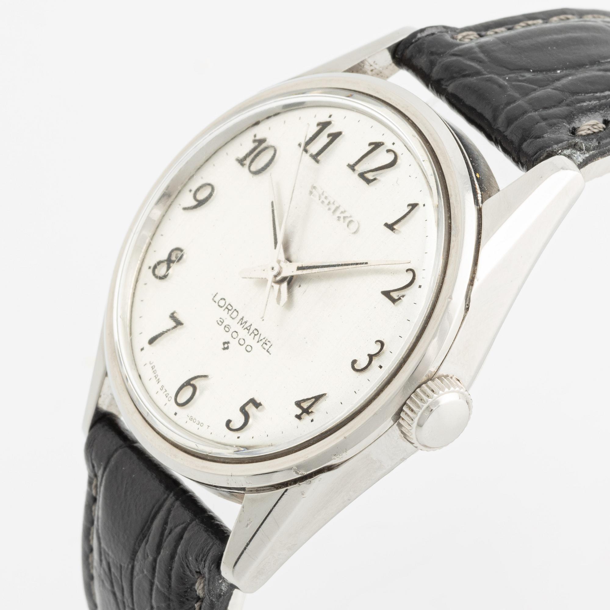 Seiko, Lord Marvel, 36000, "Linen Dial", "High-Beat Collection", armbandsur, 35,5 mm.