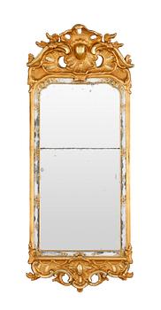 478. A Swedish Rococo 18th Century mirror.