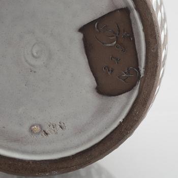 Ingrid Atterberg, floor vase, "Negro", Upsala Ekeby, 1953-1958.