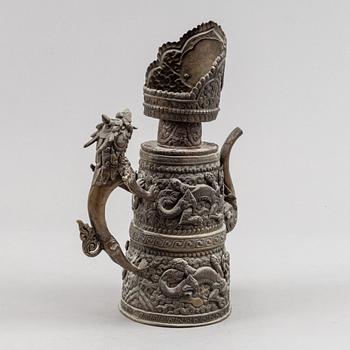 A Tibetan bronze ewer, 19th Century.