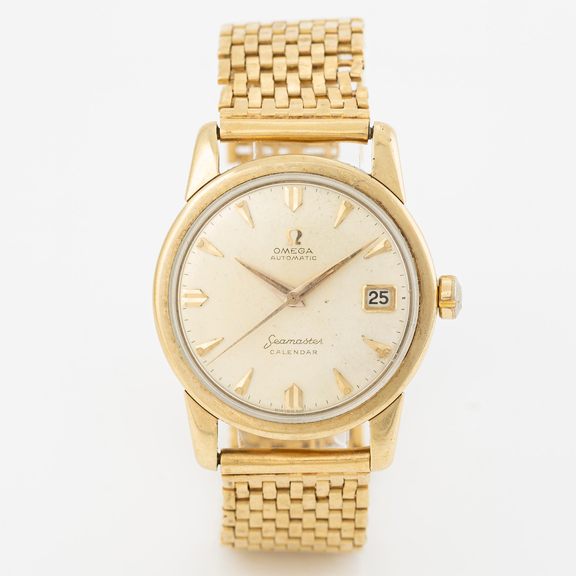 Omega, Seamaster, Calendar, armbandsur, 34 mm.