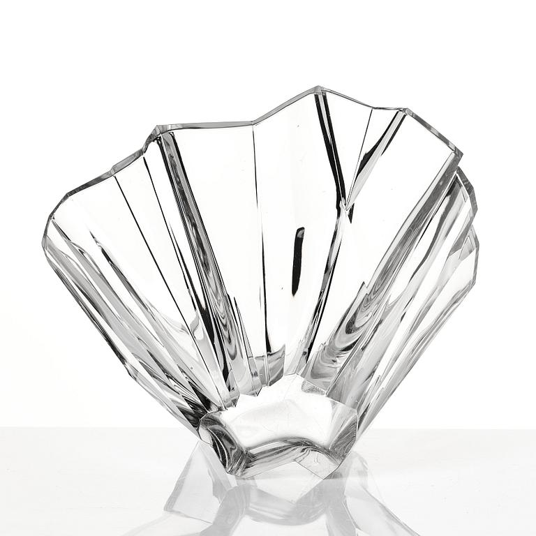 Tapio Wirkkala, a 'Jäävuori' (iceberg) crystal bowl / art object, Iittala, Finland, 1950-60s, model 3827.
