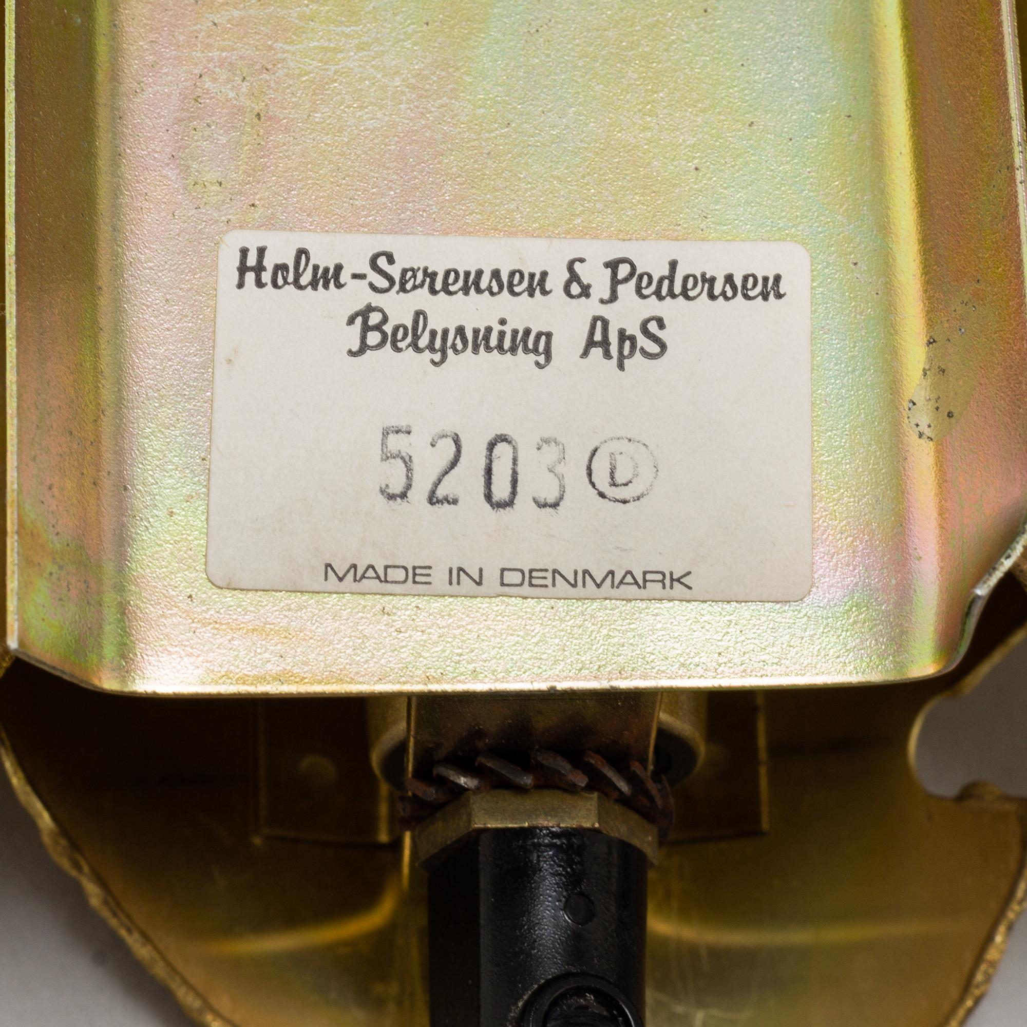 SVEN AAGE HOLM-SÖRENSEN & CO, vägglampor, 3 st, modell 5203, Danmark, 1900-talets andra hälft.