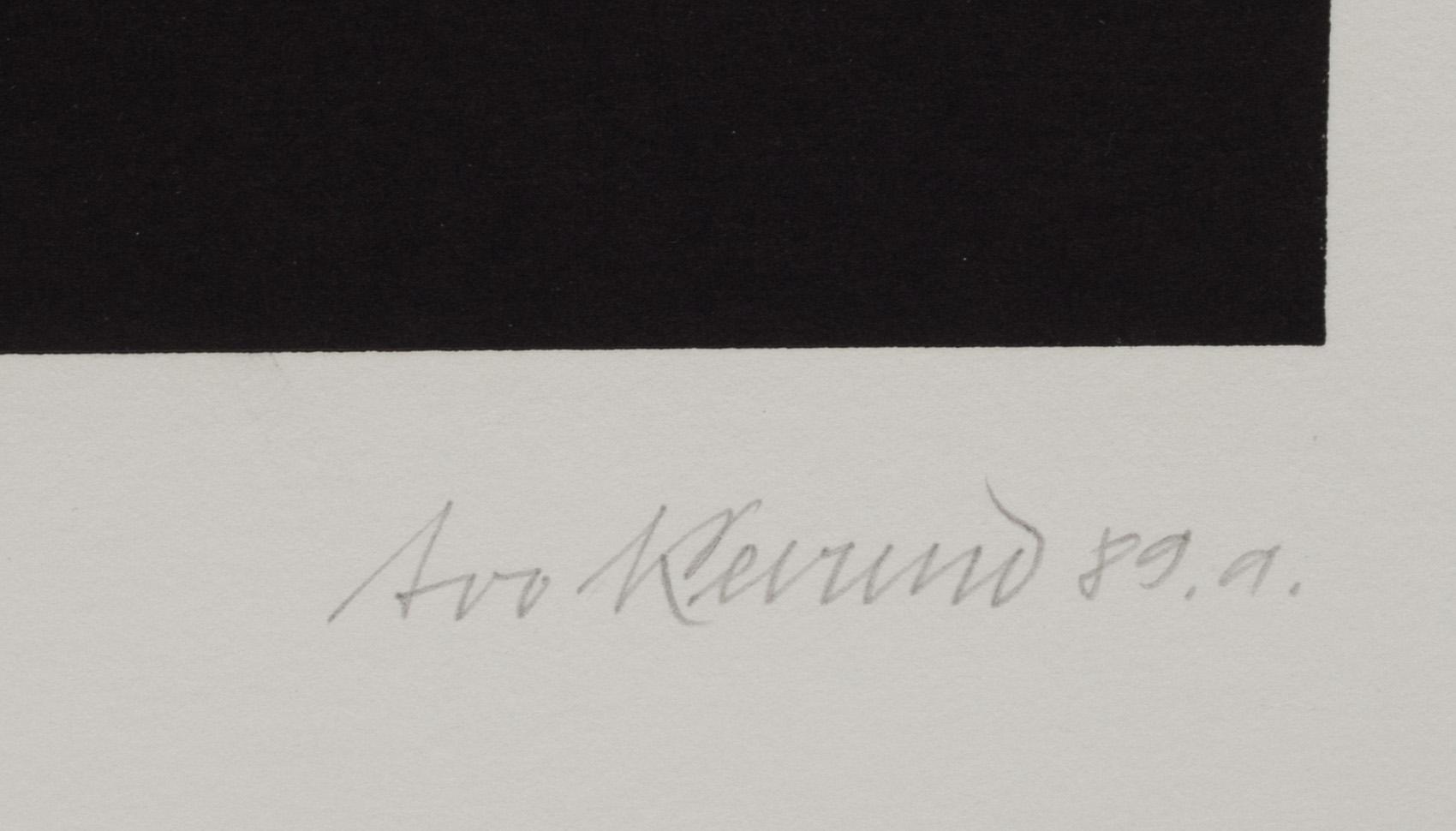AVO KEEREND, färglitografi, signerad och numrerad 4/50, daterad 89.