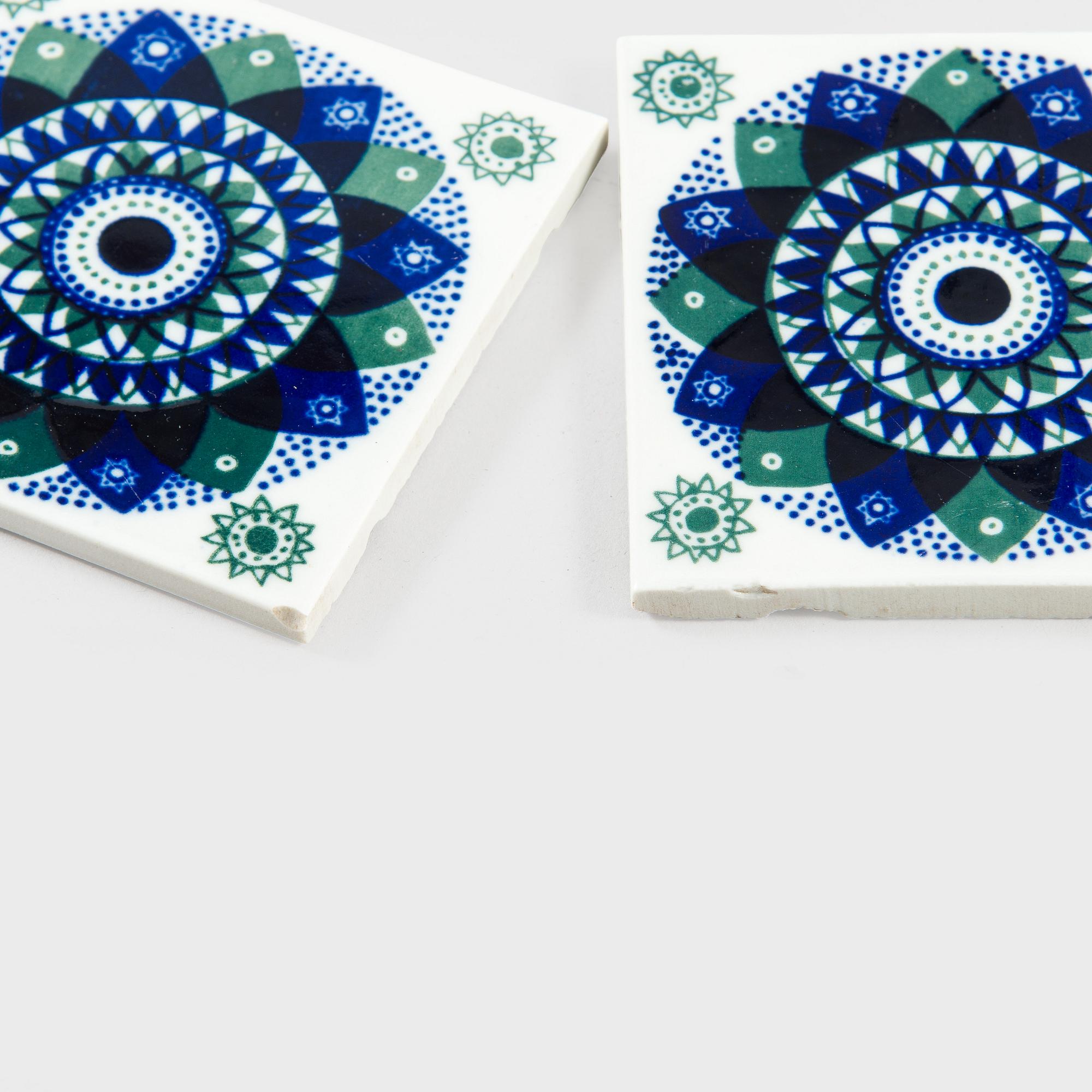 Hilkka-Liisa Ahola, 95 ceramic tiles for Arabia 1960s.