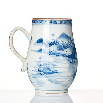 A blue and white jug, Transition, 17th century.