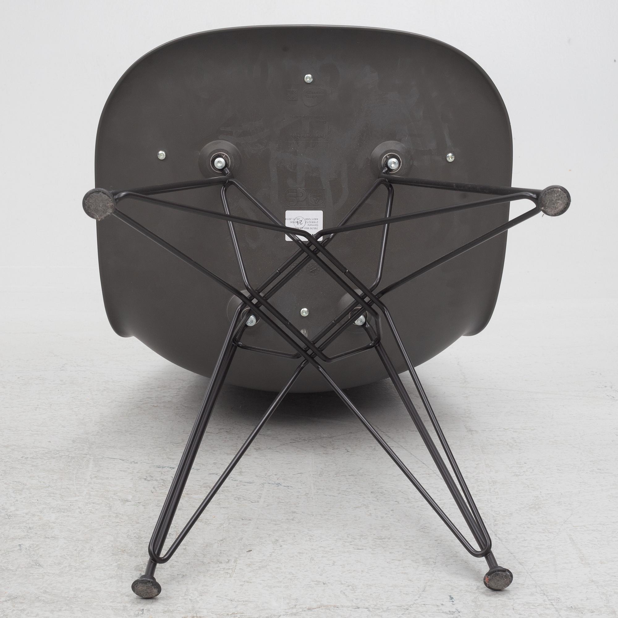 Charles & Ray Eames, a set of four 'Plastic Chairs', Vitra 2012-2013.