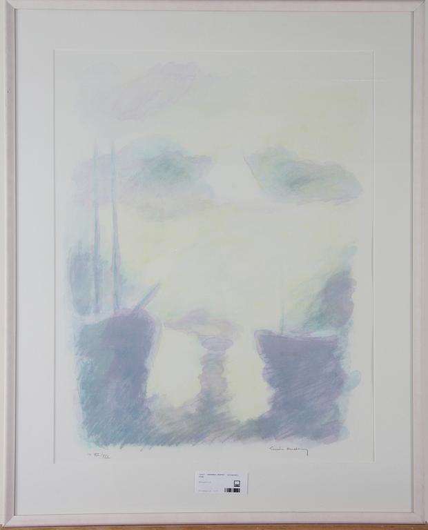 RUDBERG,GUSTAV. Litografi, sign.