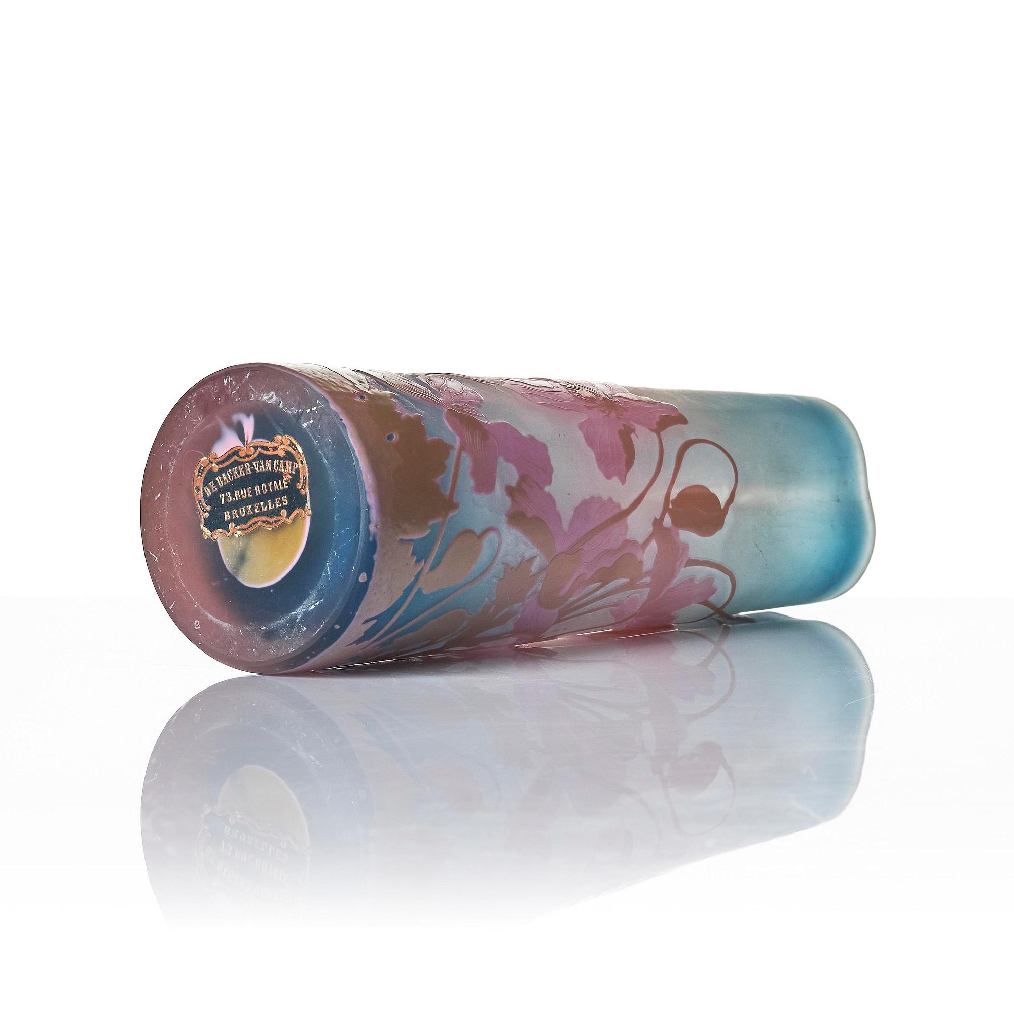 Emile Gallé, an Art Nouveau cameo glass vase, Nancy, France.