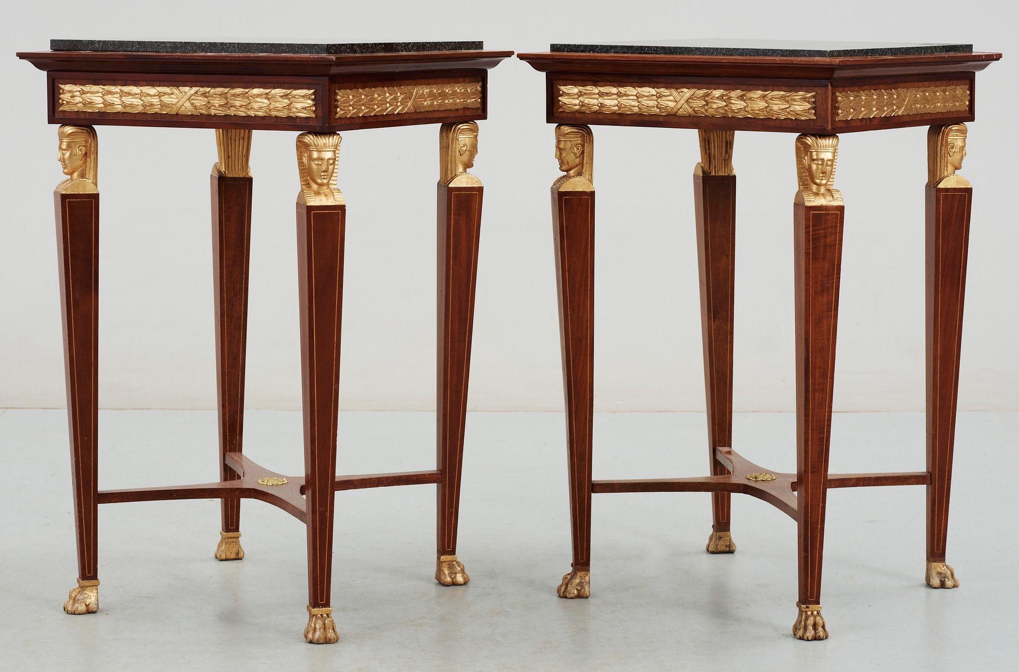 BORD, ett par, empirestil, tidigt 1900-tal.