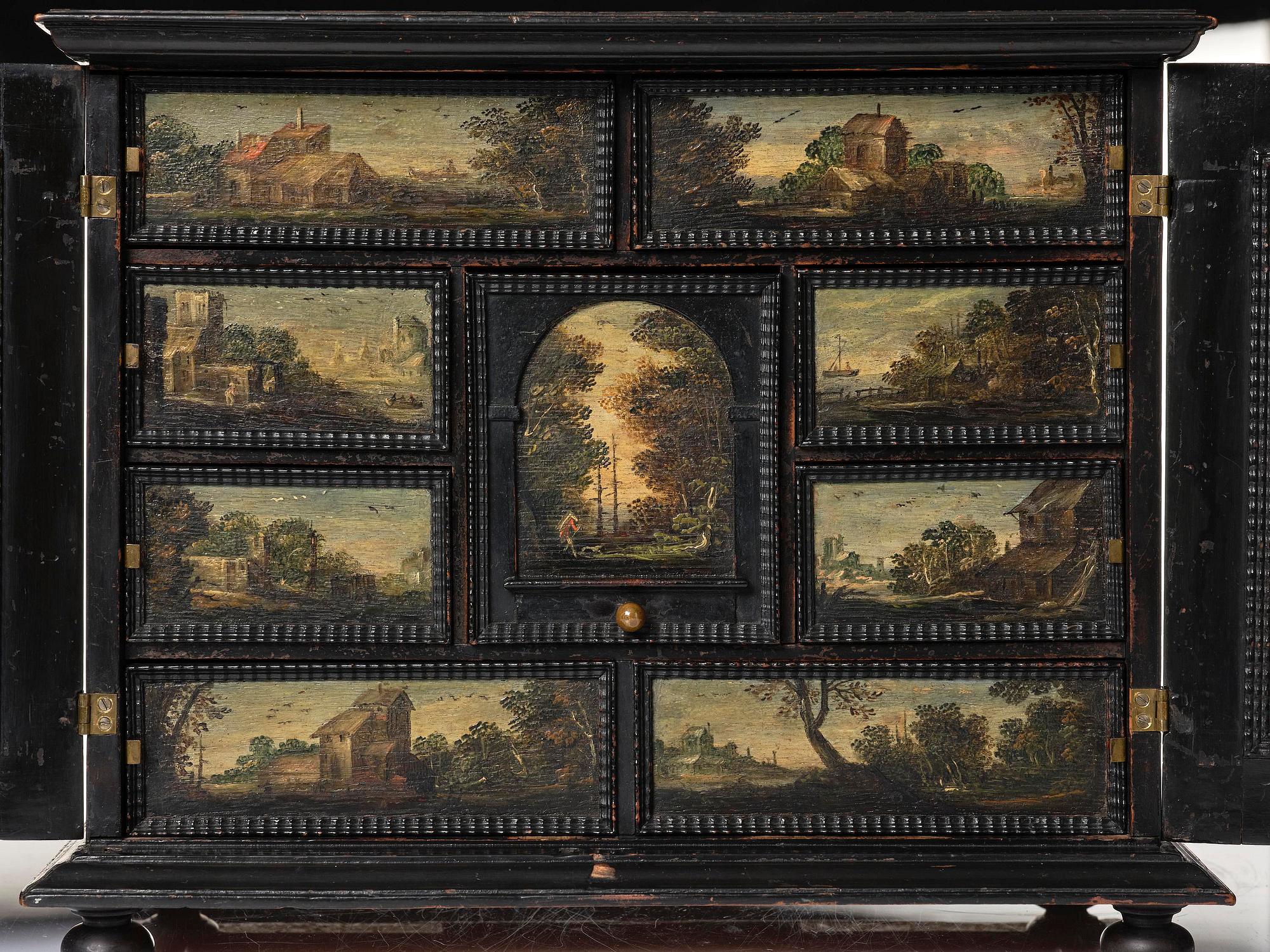 Kabinettskåp, Holland, sent 1600-tal, Barock.