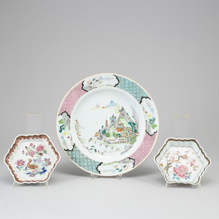 A group of porcelain, Qing dynasty, Qianlong (1736-95).