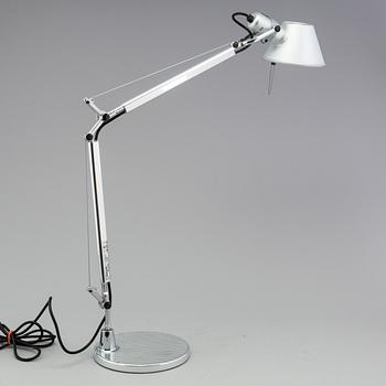a "Tolomeo mini" table light by Artemide Italy.