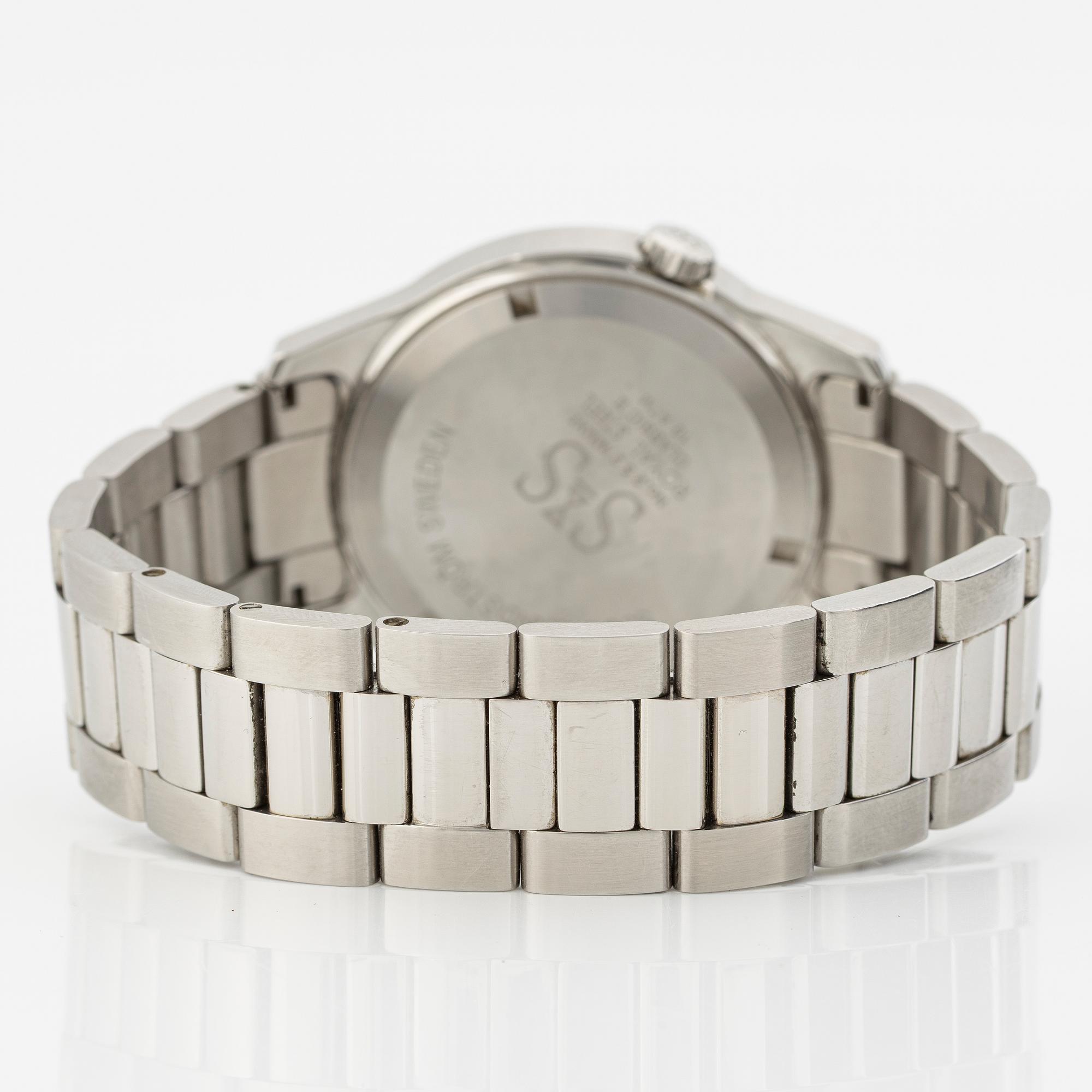 Sjöö Sandström, Royal Steel Classic II, armbandsur, 41 mm.