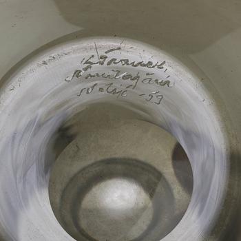 Kaj Franck, a "The bells of Kremlin" glass decanter, Nuutajärvi Notsjö, Finland 1959.