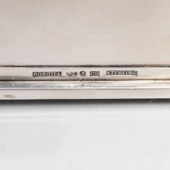 Atelier Borgila, a sterling silver writing box, Stockholm 1953 and a silver letter knife, CG Hallberg, Stockholm 1926.