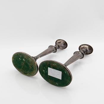 Goldsmiths & Silversmiths Co Ltd, candlesticks a pair, silver London 1901.