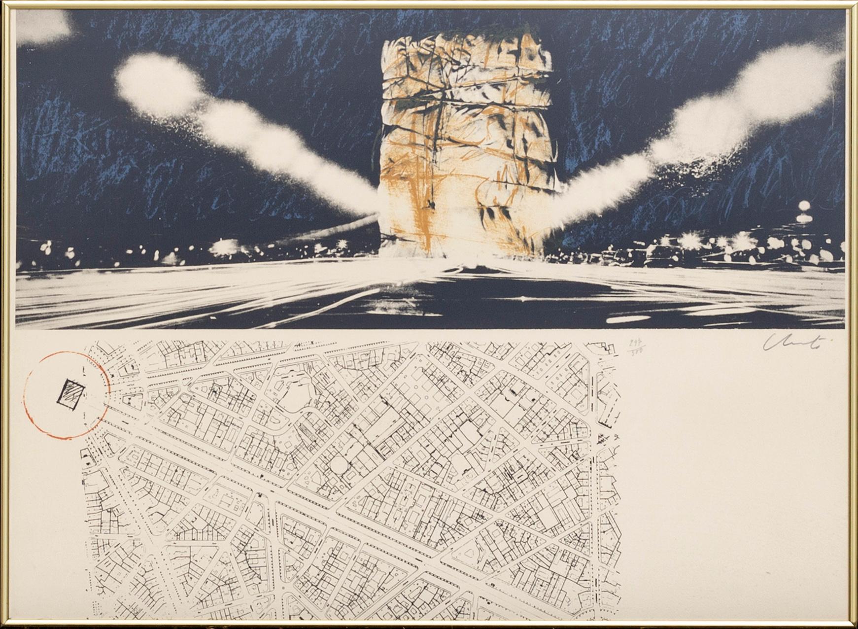 CHRISTO & JEANNE-CLAUDE, lithograph in colours, 1970, signed in pencil and numbered 247/300.