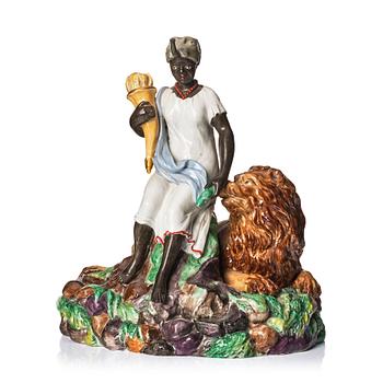 349. A Royal Copenhagen allegorical figure of Africa, Denmark, late 19th Century.