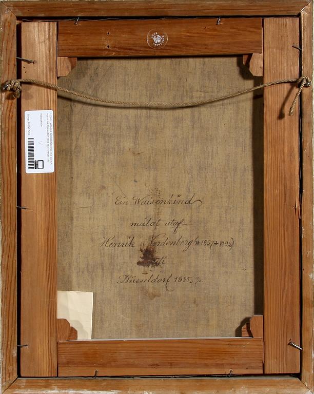 HENRIK NORDENBERG, olja på duk, sign o dat Düsseldorf 1885 15/5 à tergo.