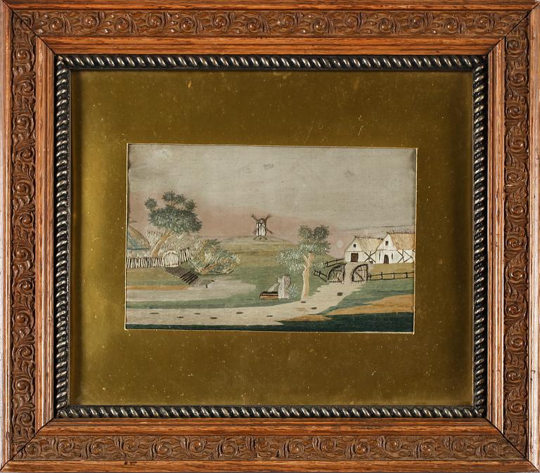 SIDENBRODERI, 1800-tal.