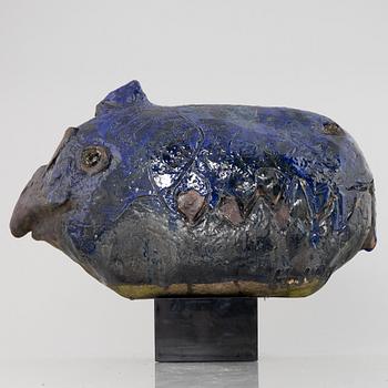 Henrik Allert, a stoneware sculpture of a bird, signed.