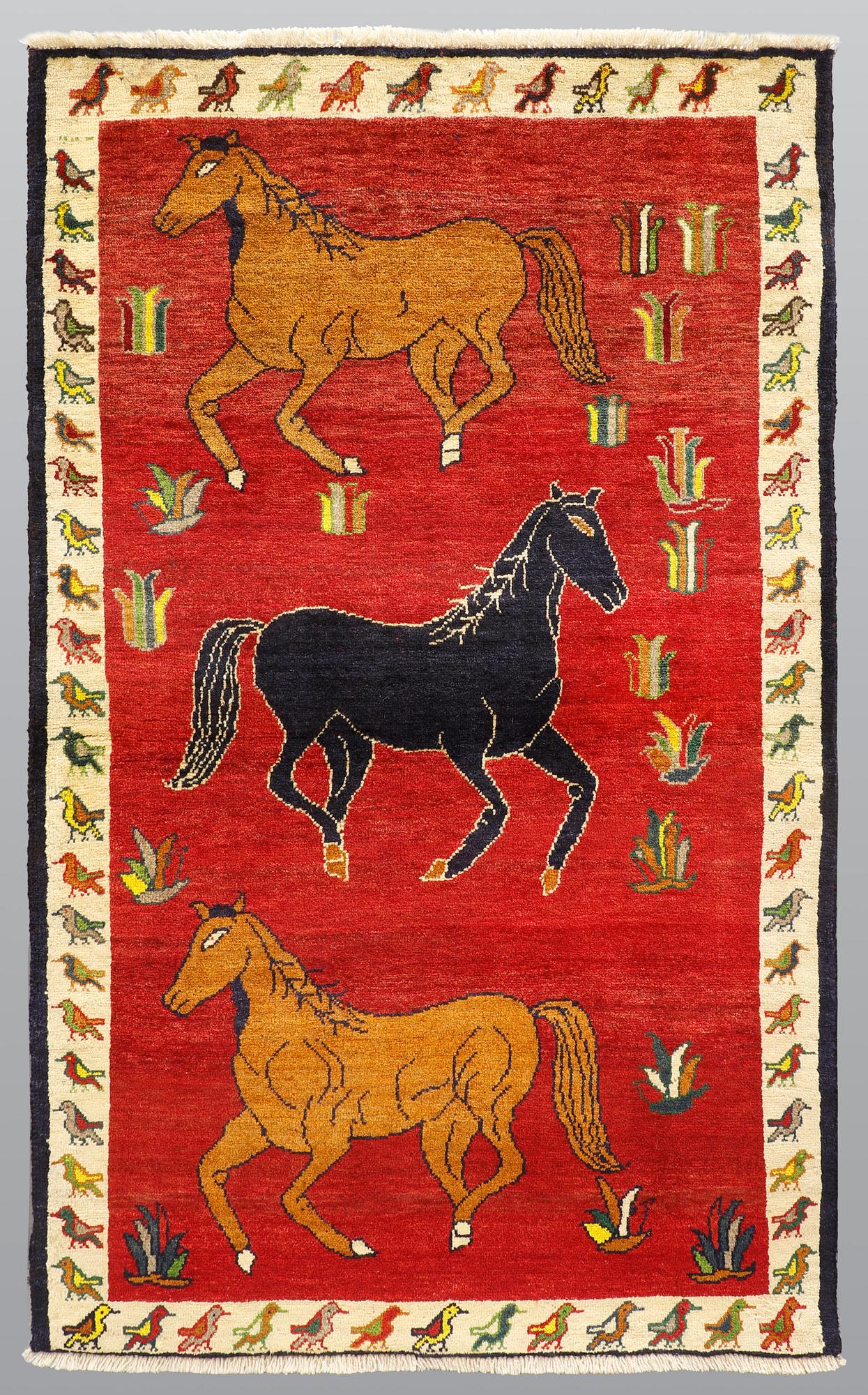 A carpet, Figural Kashgai, ca 180 x 110 cm.