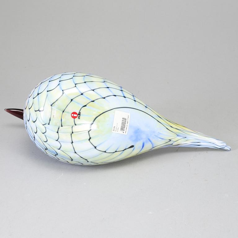 OIVA TOIKKA, a glass bird, Rusee grebe (Kriikku),Signed O. Toikka Nuutajärvi.