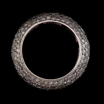 RING, silver, diamanter tot ca 2.80 ct. Vikt ca 6 g.