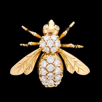 137. BROOCH, brilliant cut diamonds, tot. app. 1.60 cts.