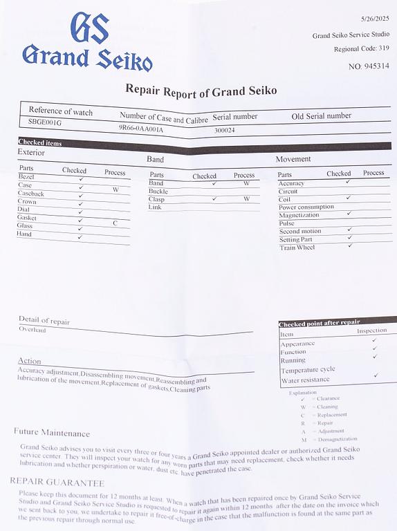 Grand Seiko, Spring Drive, GMT, rannekello, 44 mm.