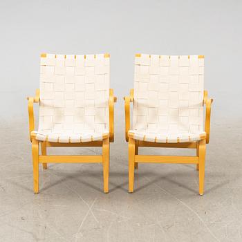 Bruno Mathsson, A pair of 'Eva' Easy chairs, for Dux, end of the 20th Century.