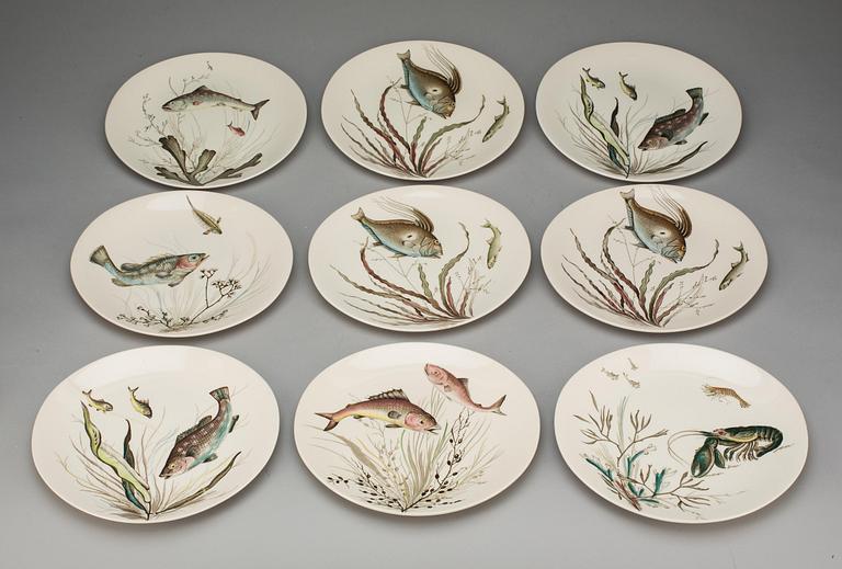 FISKTALLRIKAR, 15 st, porslin, "Fish", Johnson Bros, England.