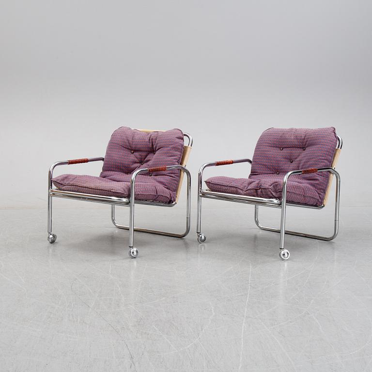 Göran Holmqvist, armchairs, a pair, "Klav", IKEA, 1970s.
