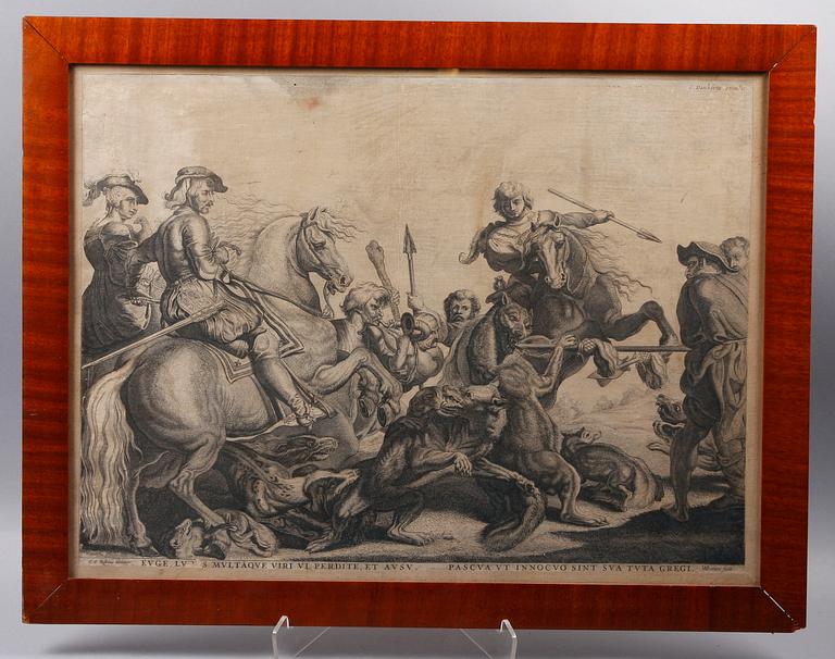 KOPPARSTICK, efter Rubens, 1600/1700-tal.
