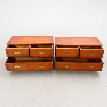 Chests of drawers, a pair, English style, 20th century.