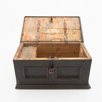 A Swedish 18th century Baroque wooden box.