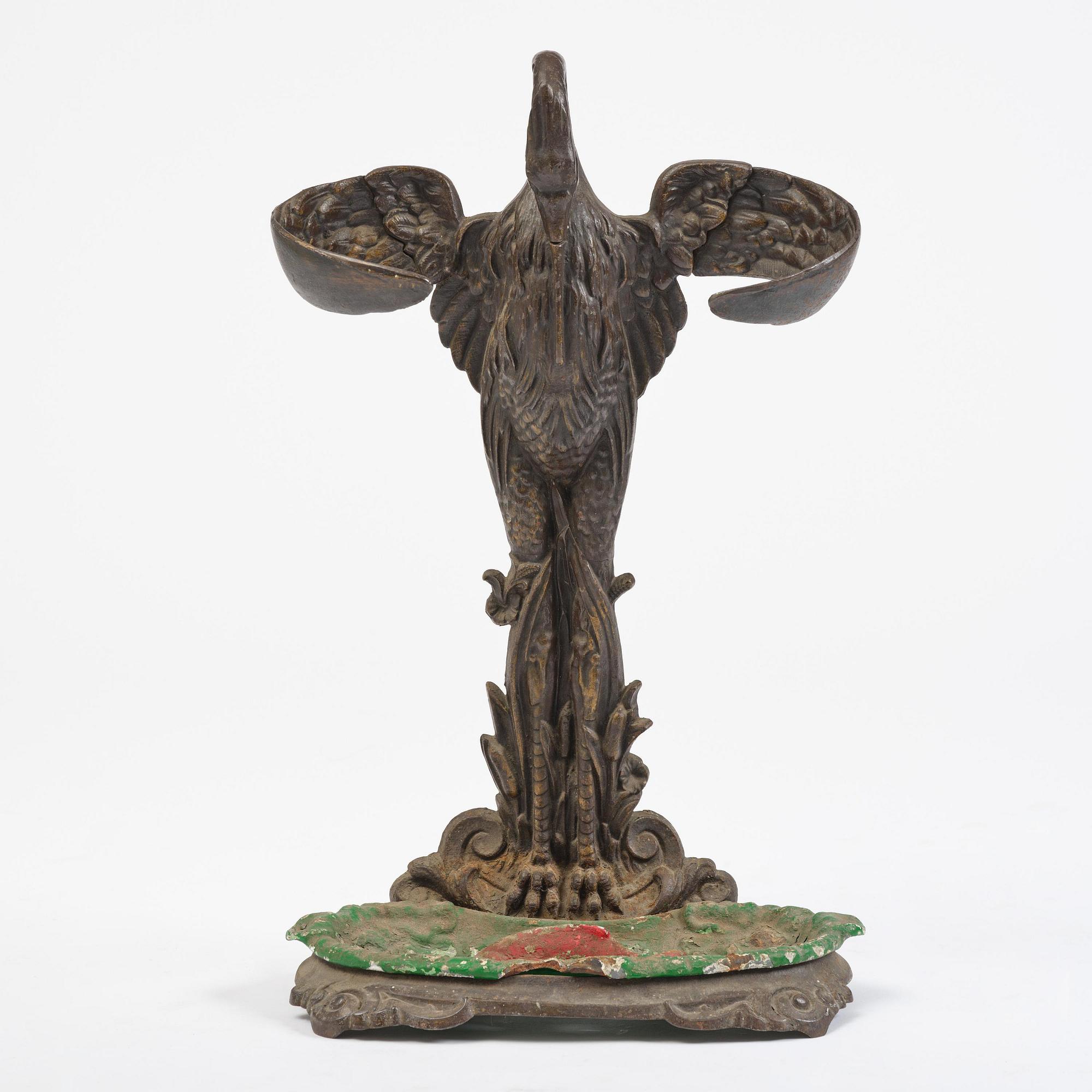 A French cast-iron umbrella stand, late 19th century.
