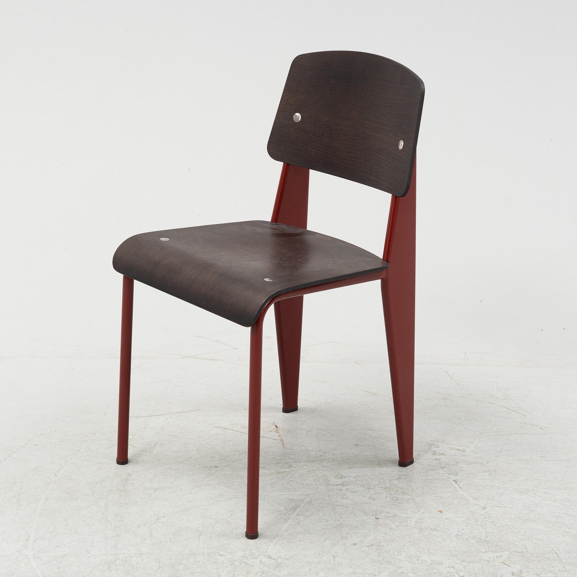A Standard chair by Jean Prouvé for Vitra, dated 2002.